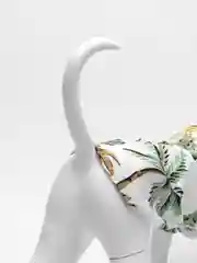 Белый рубашка гавайская для собак и кошек
