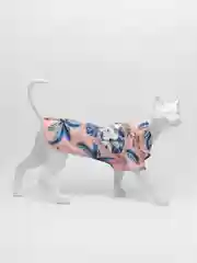 Белый рубашка гавайская для собак и кошек