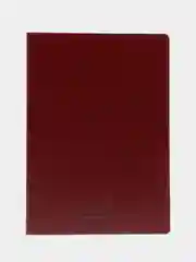 Тетрадь B5 60 л, клетка, экокожа, бордовый, BRAUBERG VIVA, 403899
