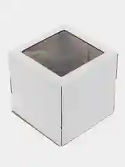 Белый коробка для торта с окном, 295 х 295 х 300 мм