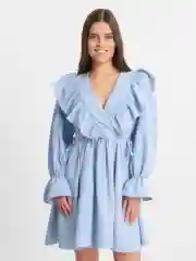 Платье женское с рюшами, вельвет