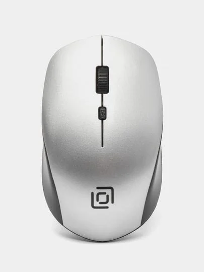Серебряный мышь беспроводная Oklick 565MW Glossy, USB