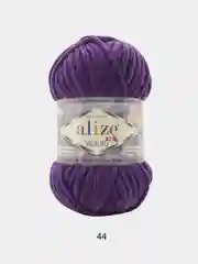 Аметистовый пряжа плюшевая Alize Velluto, микрополиэстер, 100 г, 68 м