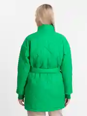Зеленый куртка женская демисезонная с поясом