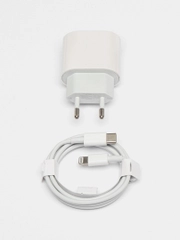 Зарядное устройство для iPhone Type-C, 20W, Lightning в комплекте, подарок на 8 марта