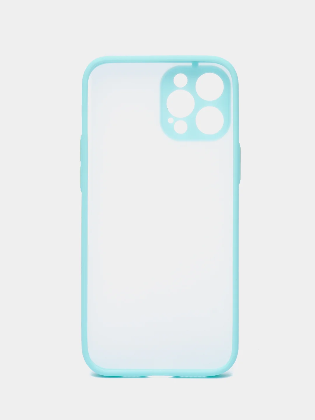 Бирюзовый чехол для Apple iPhone 12 Pro Max, чехол матовый на Айфон 12 Pro Max с цветными кнопками