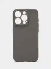 Чехол для iPhone 15 Pro силиконовый BROSCORP матовый/ прозрачный/ с карманом, защита камер