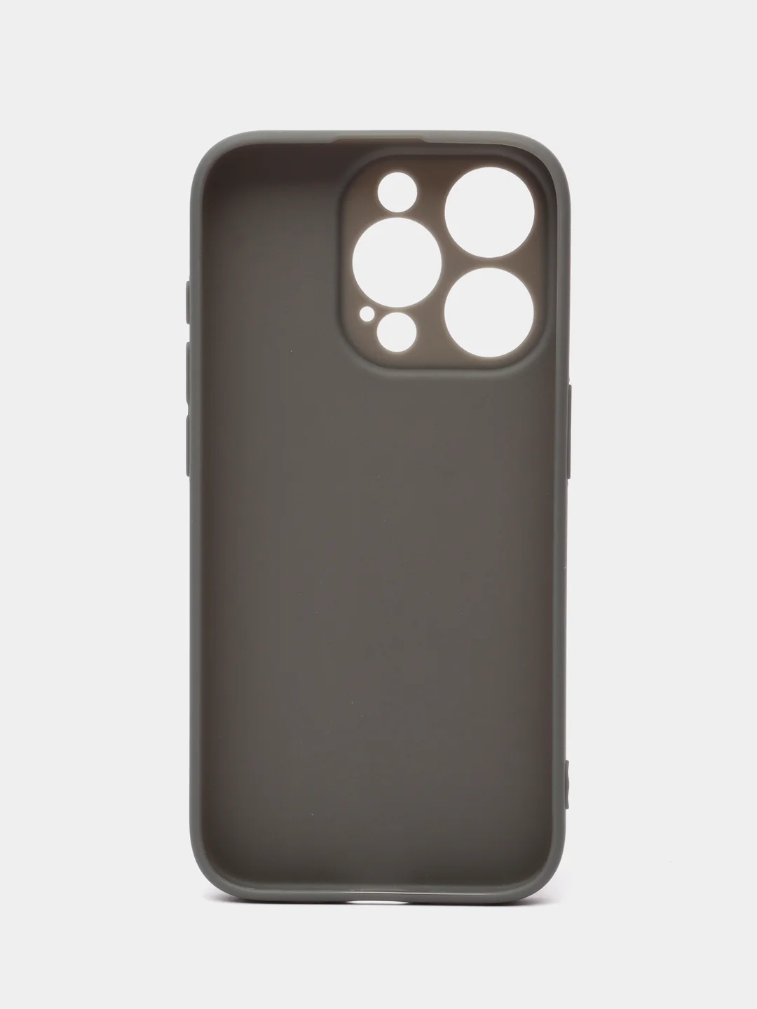 Угольный чехол для iPhone 15 Pro силиконовый BROSCORP матовый/ прозрачный/ с карманом, защита камер