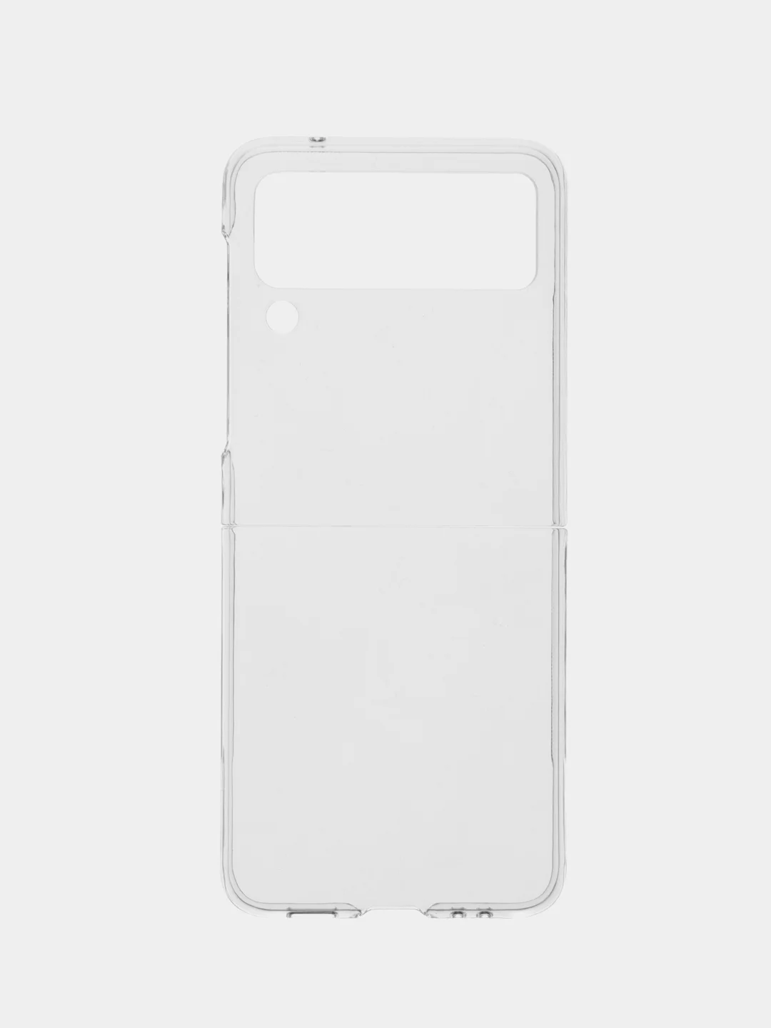 Прозрачный складной чехол для Samsung Galaxy Z Flip 3 пластиковый ROSCO прозрачный с защитой камер
