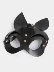 Черный сексуальная маска кошки из экокожи для ролевых игр, БДСМ