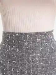 Серебряный юбка мини, твидовая, в клетку