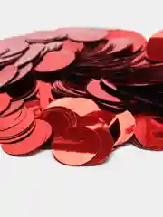Красный конфетти фольгированный 1.5 см, 10 гр, для подарка, упаковки, для водушных шаров