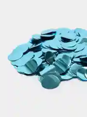 Светло-синий конфетти фольгированный 1.5 см, 10 гр, для подарка, упаковки, для водушных шаров