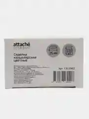 Скрепки Attache Economy с полимерным покрытием, 25 мм,разноцветные,100 шт/уп