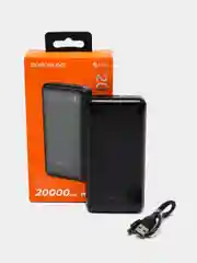 Черный повербанк с быстрой зарядкой Power Bank Borofone BJ19А 20000 mAh