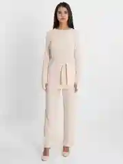 Бежевый костюм женский, лапша