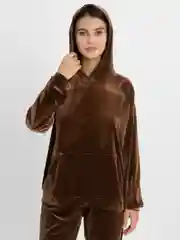 Тёмно-бордовый костюм женский с брюками, спортивный, плюшевый: худи и штаны