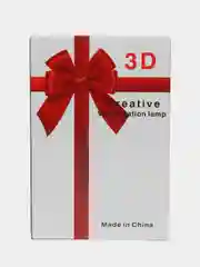 Белый подарочный 3D светильник-ночник, с кнопкой вкл/выкл, питание USB, подарок на 8 марта