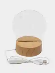 Прозрачный подарочный 3D светильник-ночник, с кнопкой вкл/выкл, питание USB, подарок на 8 марта
