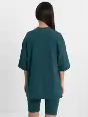 Индиго костюм женский: велосипедки и футболка оверсайз