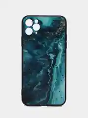 Тёмно-бирюзовый чехол для iPhone 15 14 13 12 11 Pro Max Mini Plus Xr Xs X 7 8 SE +, с принтом, с рисунком