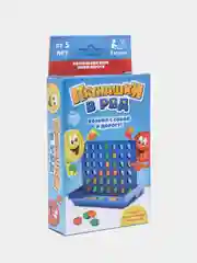 Развивающая игра на логику "4 в ряд. Пятнашки", настольная игра, 5+