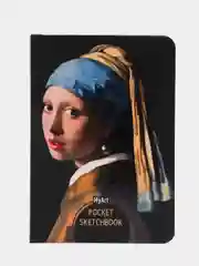 Черный скетчбук А6 MyArt Pocket, с резинкой, 48 листов. Проф-Пресс