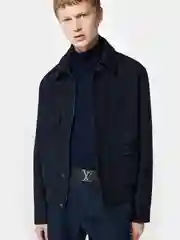 Тёмно-серый двухсторонний ремень LV Initiales