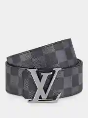 Тёмно-серый двухсторонний ремень LV Initiales