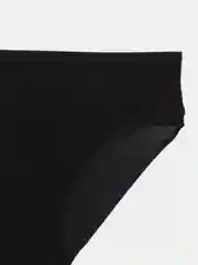 Черный трусы женские, однотонные слипы из хлопка
