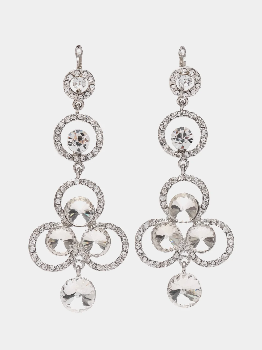 Серьги серебристые 9 см