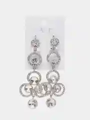 Серьги серебристые 9 см