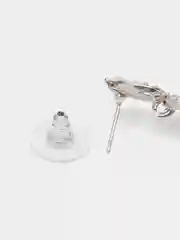 Серьги серебристые 7 см, гвоздик