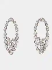 Серьги серебристые 5 см. Застежка гвоздик