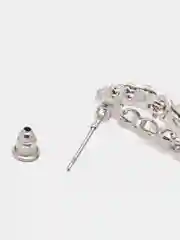 Серьги серебристые 5 см. Застежка гвоздик