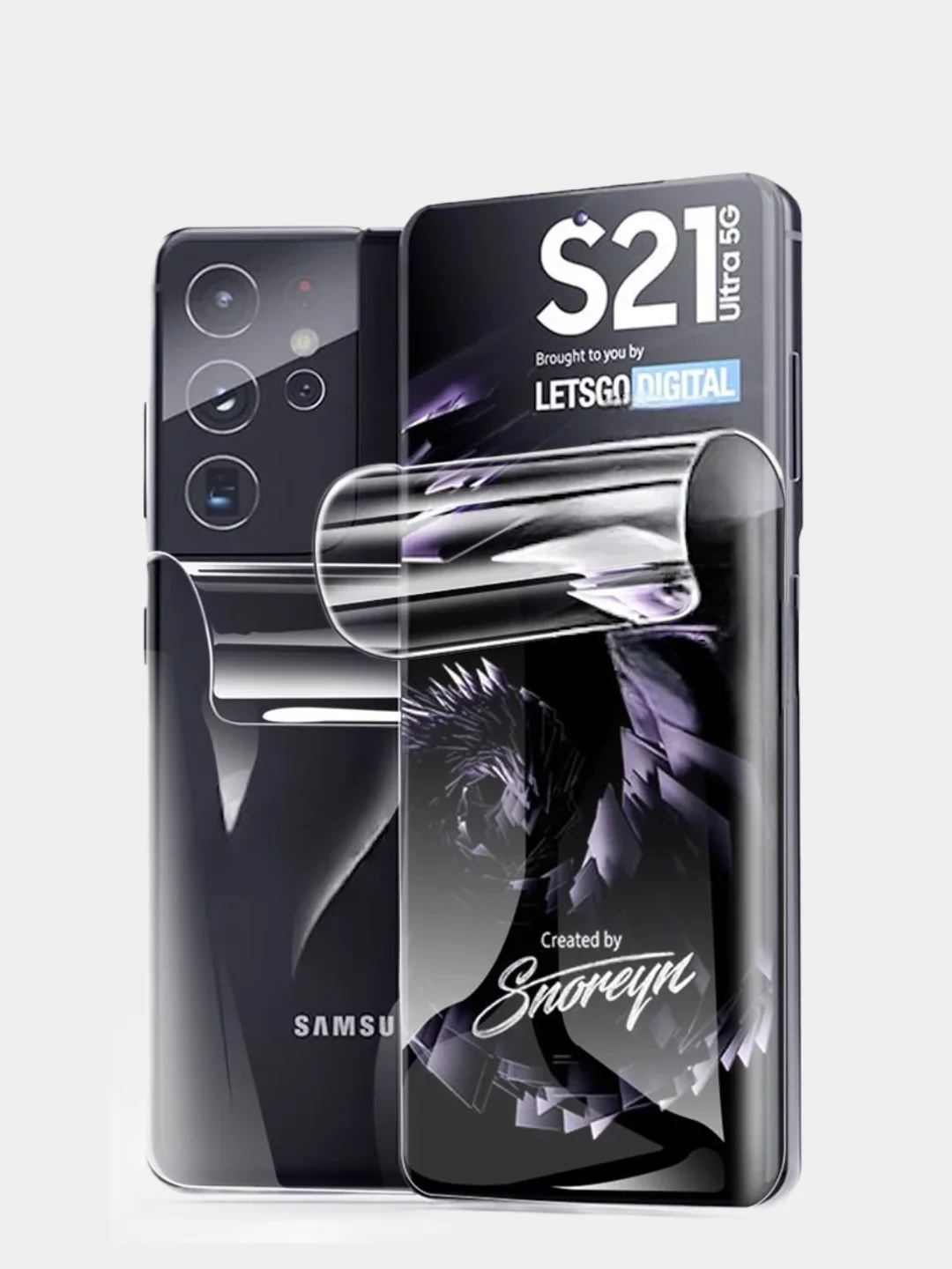 Комплект Гидрогелевая плёнка задняя и передняя Samsung S20 S21, S22 S23, S24 Note 20 Ultra