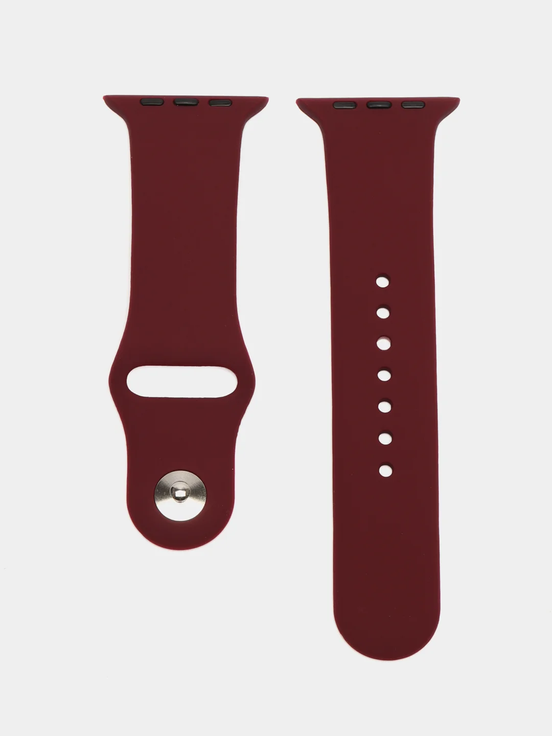 Бордовый ремешок для Apple Watch, силиконовый, 2 размера