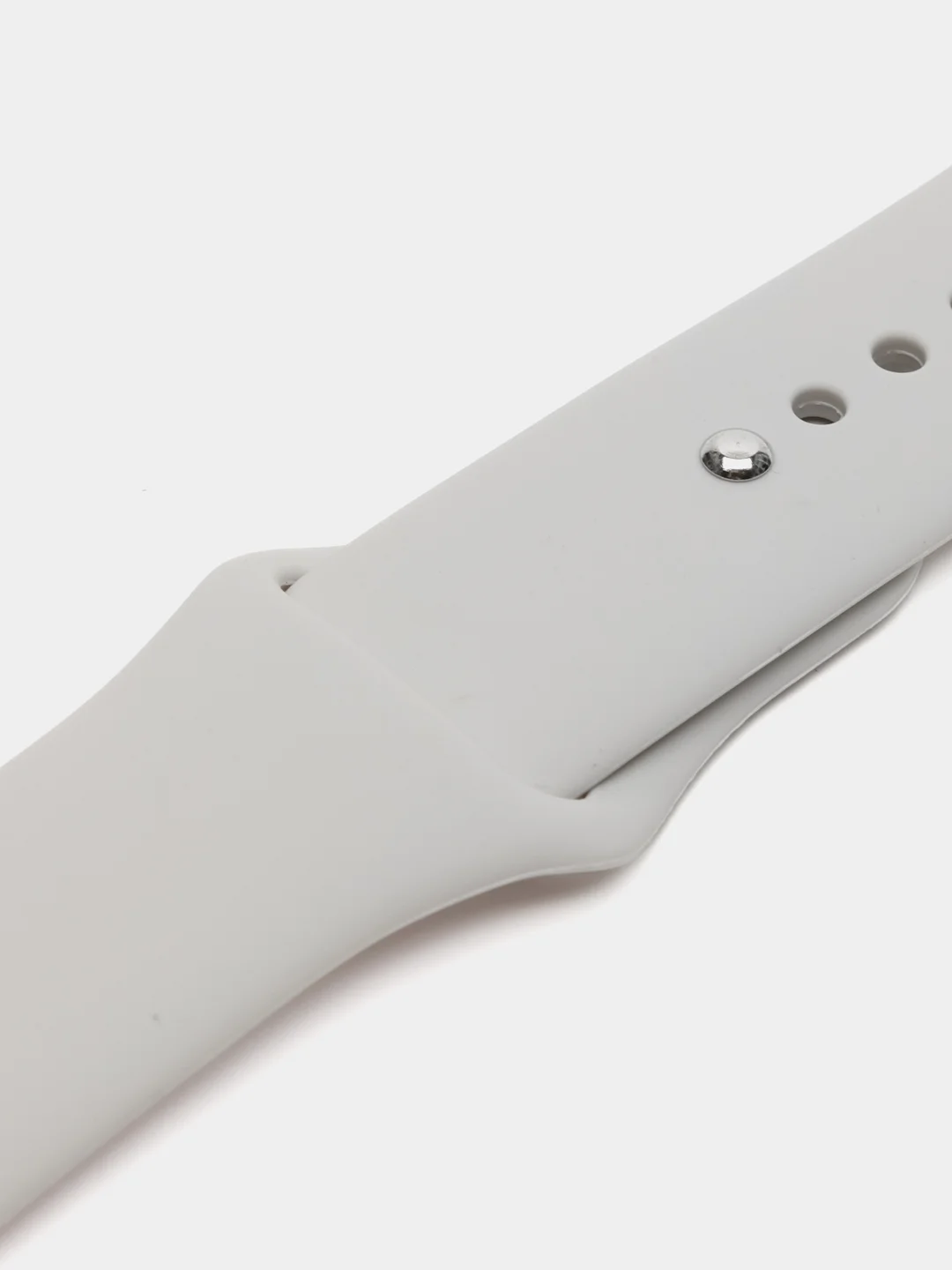Серый металлик ремешок для Apple Watch, силиконовый, 2 размера