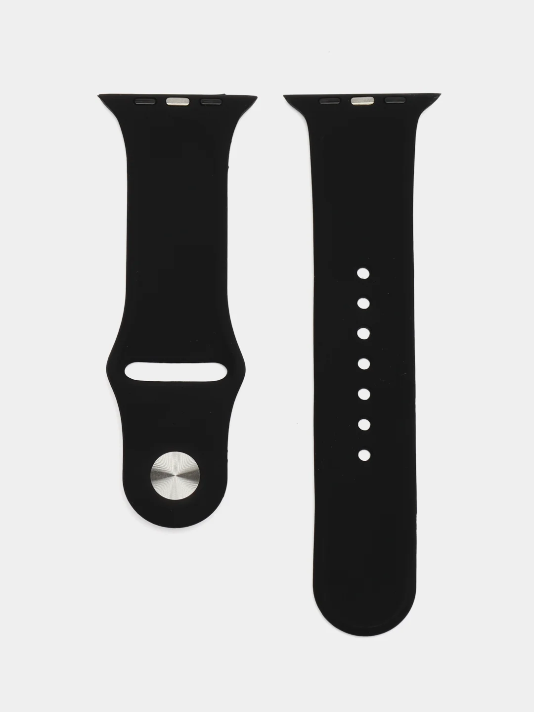 Черный ремешок для Apple Watch, силиконовый, 2 размера