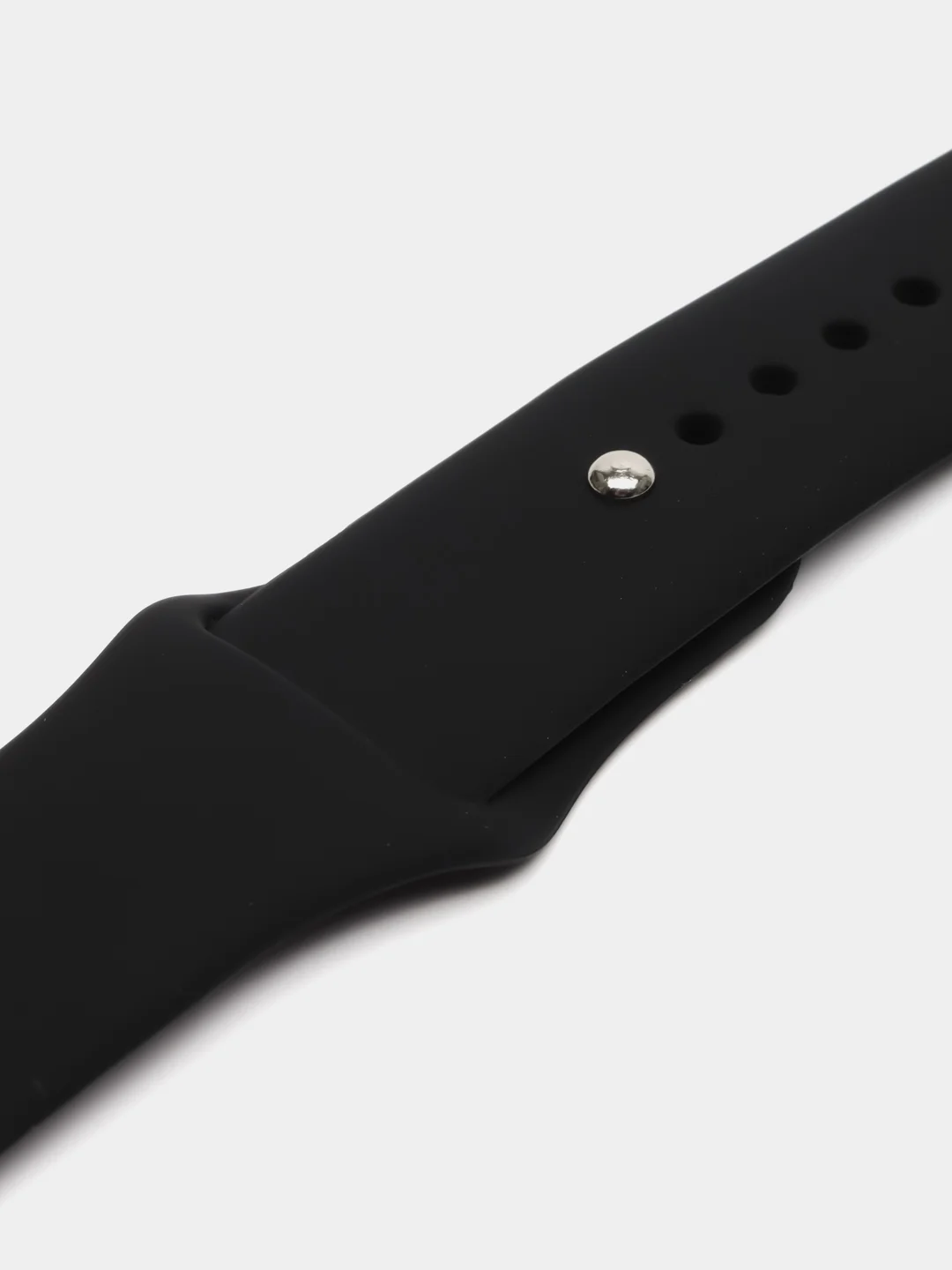 Черный ремешок для Apple Watch, силиконовый, 2 размера