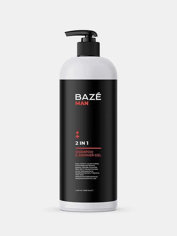 Шампунь-гель для душа мужской Baze 2в1, 1л