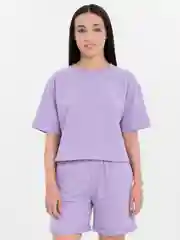 Сиреневый костюм женский c шортами