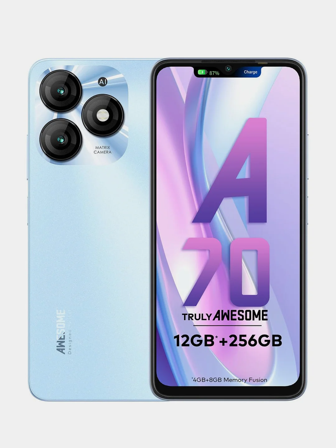 Голубой смартфон Itel A70 4/256 Gb