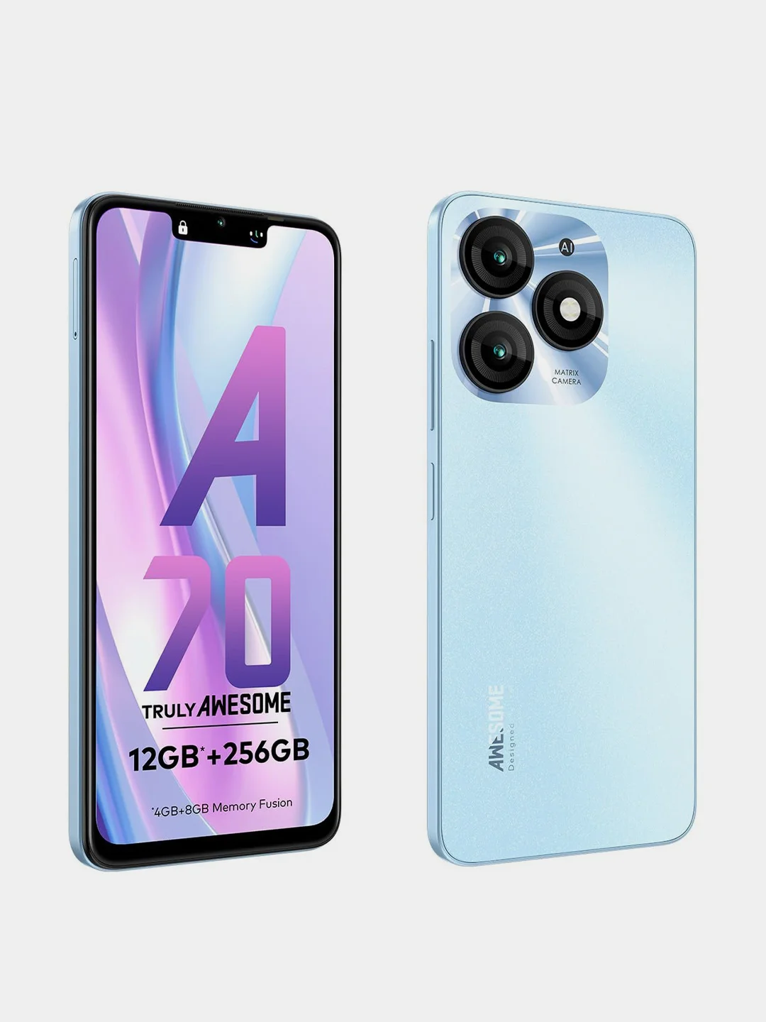 Голубой смартфон Itel A70 4/256 Gb