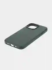 Тёмно-зелёный чехол MagSafe для iPhone 15, Pro, Max, Plus кожаный ROSCO экокожа защита камер микрофибра
