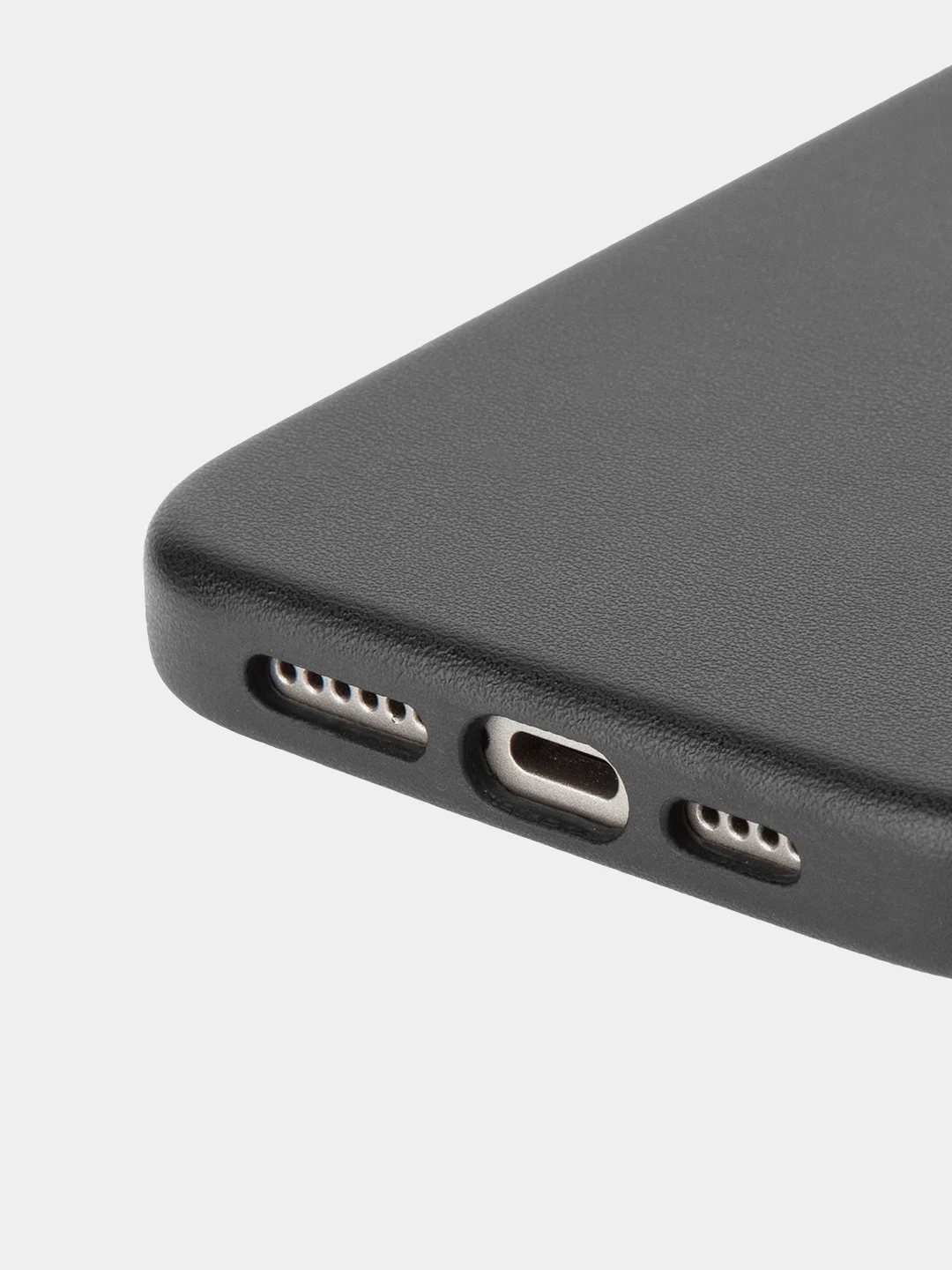 Черный чехол MagSafe для iPhone 15, Pro, Max, Plus кожаный ROSCO экокожа защита камер микрофибра