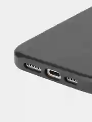 Черный чехол MagSafe для iPhone 15, Pro, Max, Plus кожаный ROSCO экокожа защита камер микрофибра
