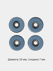 Подпятка мебельная полимерная, накладка круглая, протектор на ножки стула, стола, d 25 мм