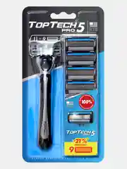 Мужской бритвенный набор TopTech Pro5 + сменные кассеты, 5 лезвий