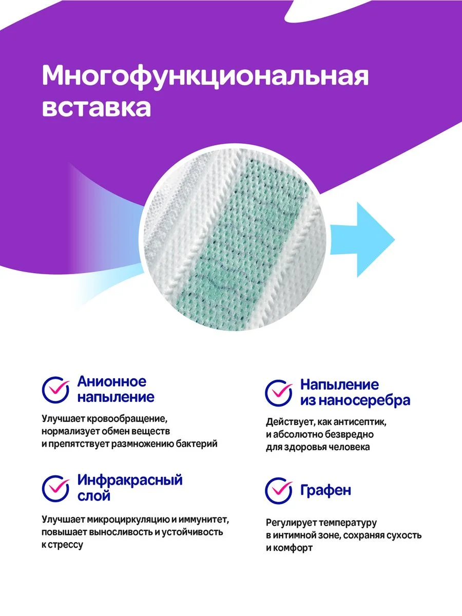 Прокладки женские гигиенические дневные 50 штук Mipao / Мипао